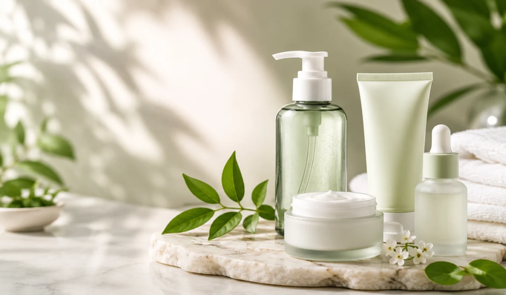 Sensitive skin care routine in 2026 with gentle skincare products for a calm and healthy-looking skin barrier