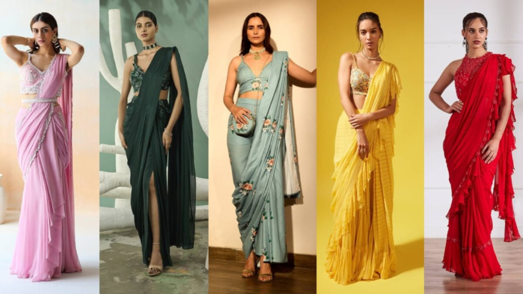 Elegant saree styling ideas for 2026 with modern draping, stylish blouse designs, and accessories for every occasion